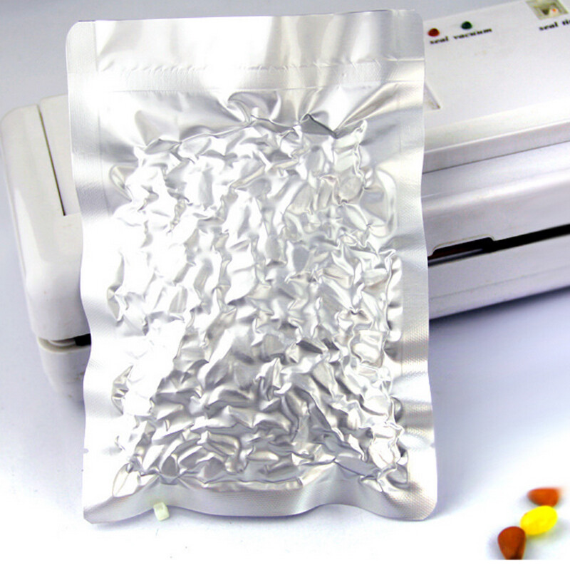 平口纯铝箔袋可抽真空袋食品袋粉末袋面膜袋10只装 26*35厘米*20丝