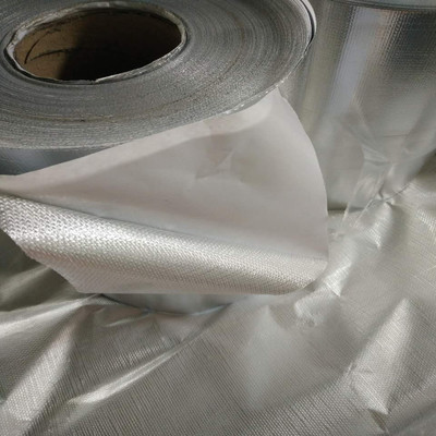 防火防辐射纯铝玻纤铝箔布 铝箔玻纤复合布 不干胶自粘铝箔布